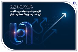 خالص درآمدهای وبصادر 139 درصد در ۹ ماهه ۱۴۰۴ جهش کرد/ افزایش قدرت درآمدی با ثبت تراز ۲۸ درصدی بانک صادرات ایران