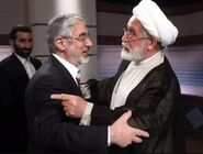 تماس تلفنی کروبی با موسوی در بیمارستان