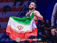 طلای جهانی سنگین‌وزن کشتی فرنگی در تسخیر فردین هدایتی با پیروزی قاطع ۸ بر صفر