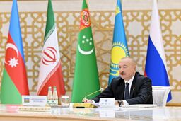 هشدار الهام علی‌اف درباره عقب‌نشینی آب دریای خزر و ظهور ۳۰ هزار هکتار خشکی جدید