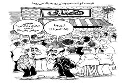 قیمت گوشت/کاریکاتور احمد عربانی